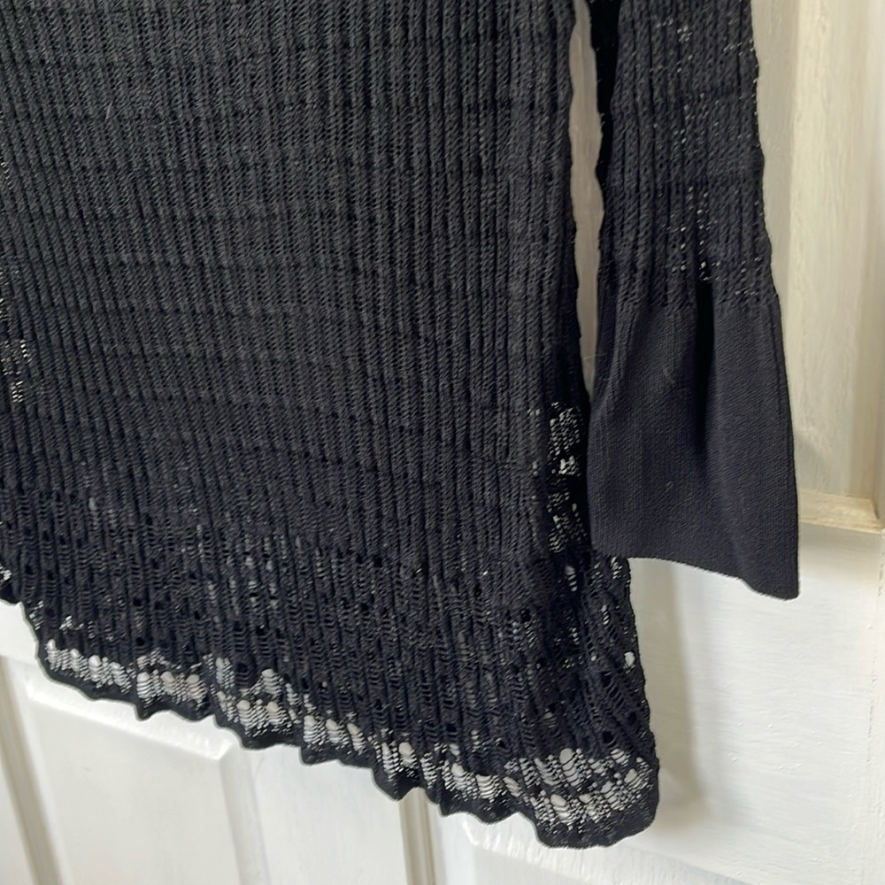Rachel Roy black thin sweater crew neck size small - Picture 10 of 13